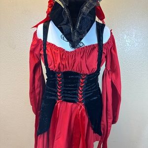 Leg Avenue Vixen Pirate Wench Costume Size Large